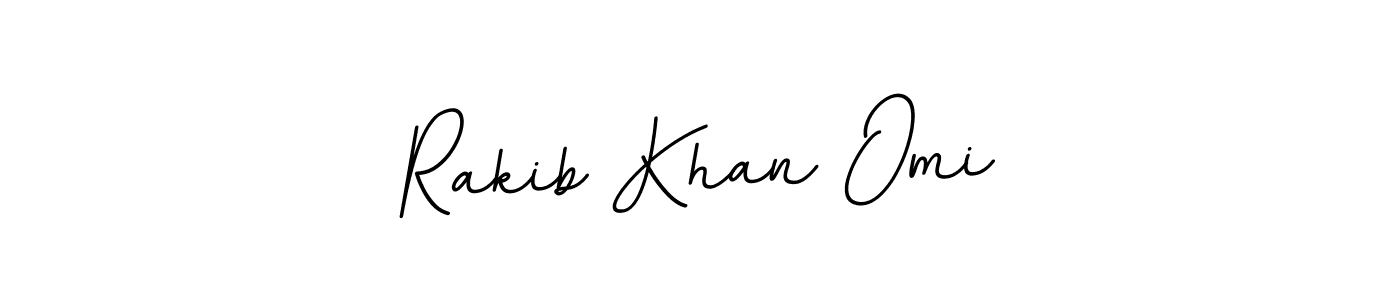 This is the best signature style for the Rakib Khan Omi name. Also you like these signature font (BallpointsItalic-DORy9). Mix name signature. Rakib Khan Omi signature style 11 images and pictures png
