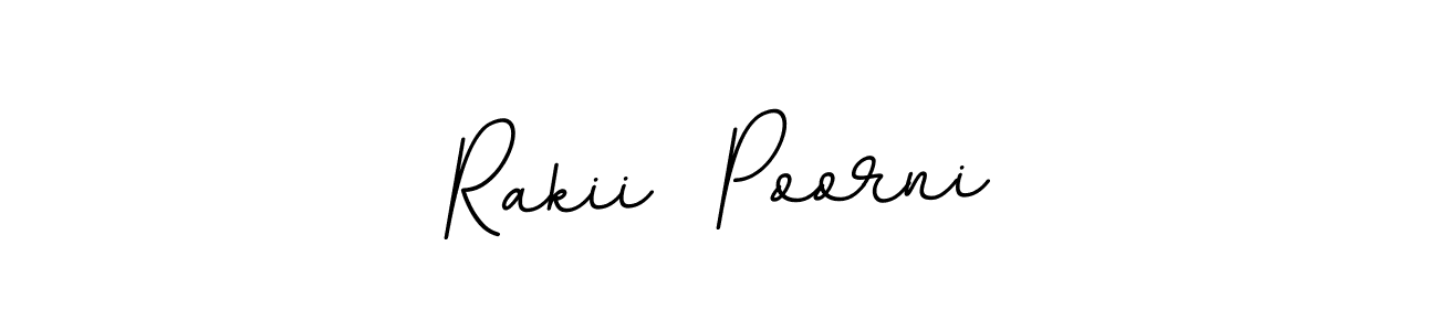 Use a signature maker to create a handwritten signature online. With this signature software, you can design (BallpointsItalic-DORy9) your own signature for name Rakii  Poorni. Rakii  Poorni signature style 11 images and pictures png
