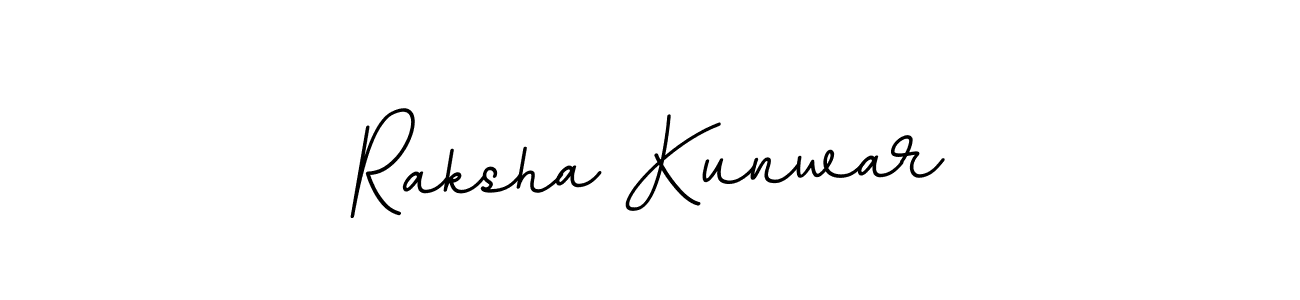 How to make Raksha Kunwar name signature. Use BallpointsItalic-DORy9 style for creating short signs online. This is the latest handwritten sign. Raksha Kunwar signature style 11 images and pictures png