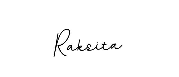 Design your own signature with our free online signature maker. With this signature software, you can create a handwritten (BallpointsItalic-DORy9) signature for name Raksita. Raksita signature style 11 images and pictures png