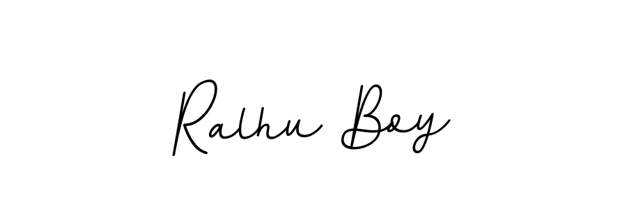 Use a signature maker to create a handwritten signature online. With this signature software, you can design (BallpointsItalic-DORy9) your own signature for name Ralhu Boy. Ralhu Boy signature style 11 images and pictures png