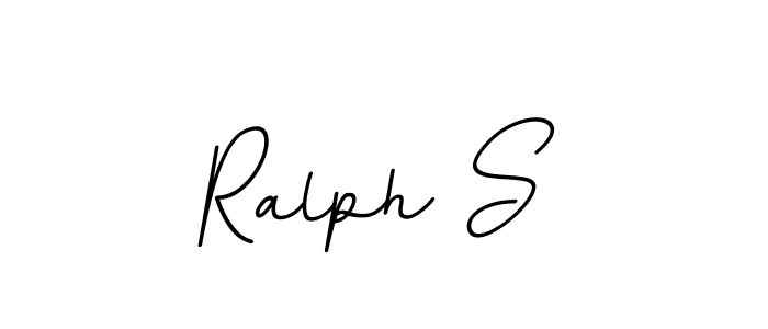 How to make Ralph S name signature. Use BallpointsItalic-DORy9 style for creating short signs online. This is the latest handwritten sign. Ralph S signature style 11 images and pictures png