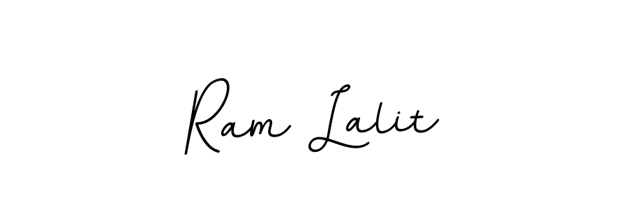 You should practise on your own different ways (BallpointsItalic-DORy9) to write your name (Ram Lalit) in signature. don't let someone else do it for you. Ram Lalit signature style 11 images and pictures png