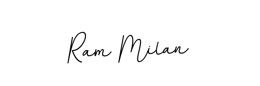 if you are searching for the best signature style for your name Ram Milan. so please give up your signature search. here we have designed multiple signature styles  using BallpointsItalic-DORy9. Ram Milan signature style 11 images and pictures png
