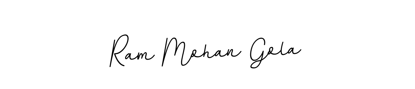 Design your own signature with our free online signature maker. With this signature software, you can create a handwritten (BallpointsItalic-DORy9) signature for name Ram Mohan Gola. Ram Mohan Gola signature style 11 images and pictures png