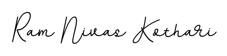 Style your name Ram Nivas Kothari with confidence using BallpointsItalic-DORy9 signature design. Simple, elegant, and ready for immediate document use. Ram Nivas Kothari signature style 11 images and pictures png