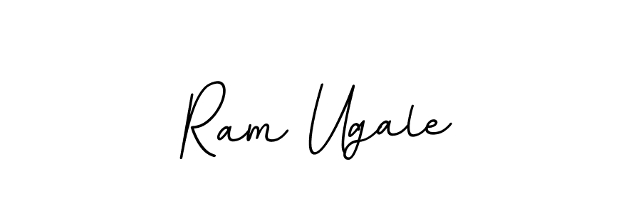 How to make Ram Ugale name signature. Use BallpointsItalic-DORy9 style for creating short signs online. This is the latest handwritten sign. Ram Ugale signature style 11 images and pictures png