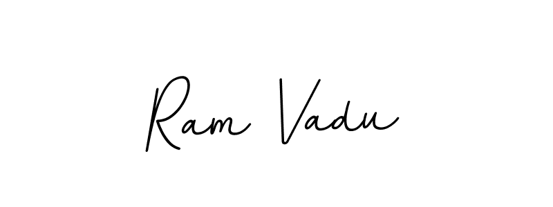How to make Ram Vadu name signature. Use BallpointsItalic-DORy9 style for creating short signs online. This is the latest handwritten sign. Ram Vadu signature style 11 images and pictures png