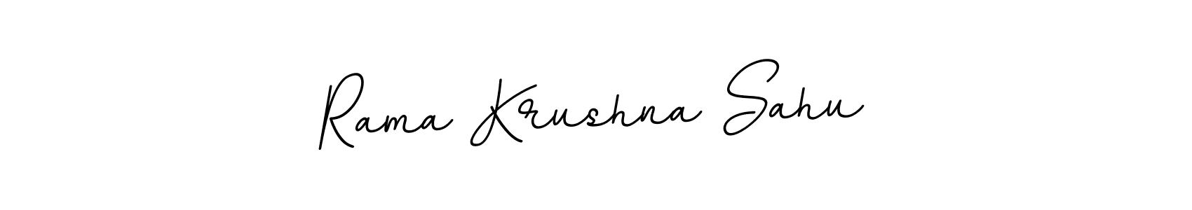 The best way (BallpointsItalic-DORy9) to make a short signature is to pick only two or three words in your name. The name Rama Krushna Sahu include a total of six letters. For converting this name. Rama Krushna Sahu signature style 11 images and pictures png