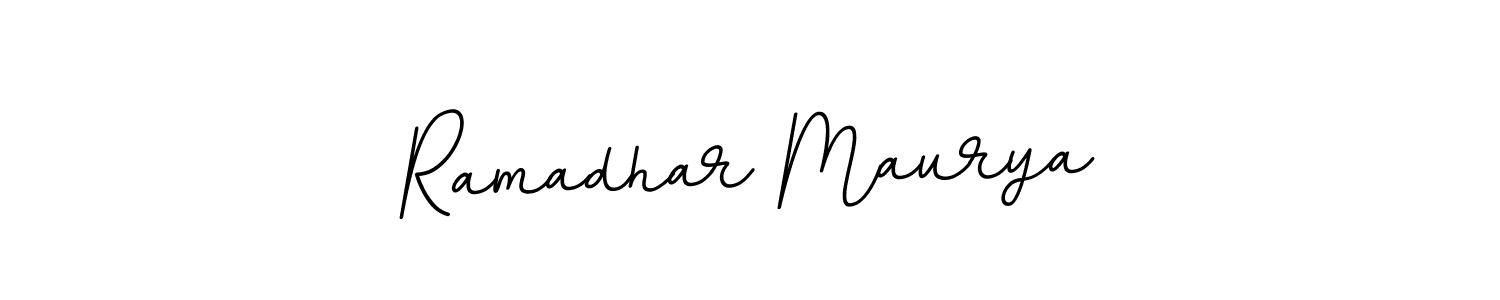 Make a beautiful signature design for name Ramadhar Maurya. With this signature (BallpointsItalic-DORy9) style, you can create a handwritten signature for free. Ramadhar Maurya signature style 11 images and pictures png