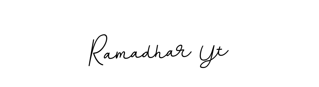 How to make Ramadhar Yt name signature. Use BallpointsItalic-DORy9 style for creating short signs online. This is the latest handwritten sign. Ramadhar Yt signature style 11 images and pictures png