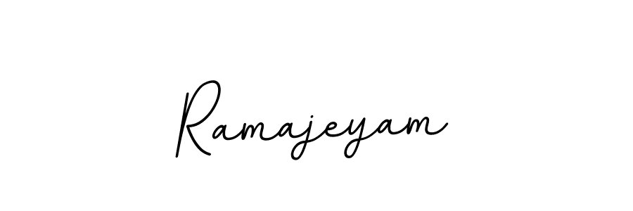 Use a signature maker to create a handwritten signature online. With this signature software, you can design (BallpointsItalic-DORy9) your own signature for name Ramajeyam. Ramajeyam signature style 11 images and pictures png