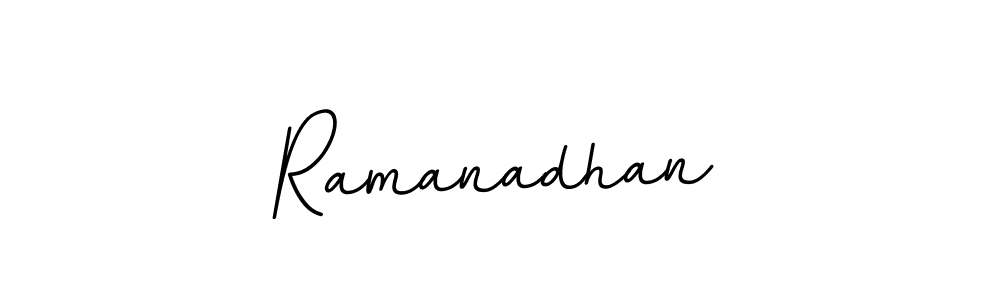 Make a beautiful signature design for name Ramanadhan. With this signature (BallpointsItalic-DORy9) style, you can create a handwritten signature for free. Ramanadhan signature style 11 images and pictures png