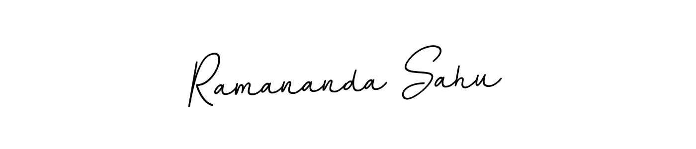 BallpointsItalic-DORy9 is a professional signature style that is perfect for those who want to add a touch of class to their signature. It is also a great choice for those who want to make their signature more unique. Get Ramananda Sahu name to fancy signature for free. Ramananda Sahu signature style 11 images and pictures png