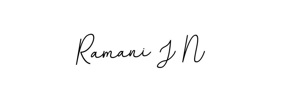 How to make Ramani J N name signature. Use BallpointsItalic-DORy9 style for creating short signs online. This is the latest handwritten sign. Ramani J N signature style 11 images and pictures png