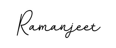 Create your official email sign-off with Ramanjeet name in BallpointsItalic-DORy9 style. Crisp, clean, and perfectly legible across all screens. Ramanjeet signature style 11 images and pictures png