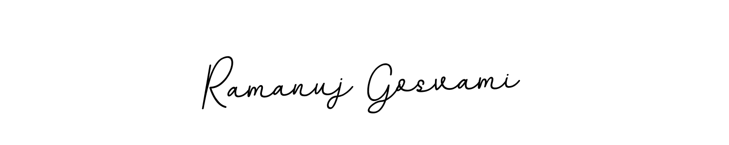 Use a signature maker to create a handwritten signature online. With this signature software, you can design (BallpointsItalic-DORy9) your own signature for name Ramanuj Gosvami. Ramanuj Gosvami signature style 11 images and pictures png