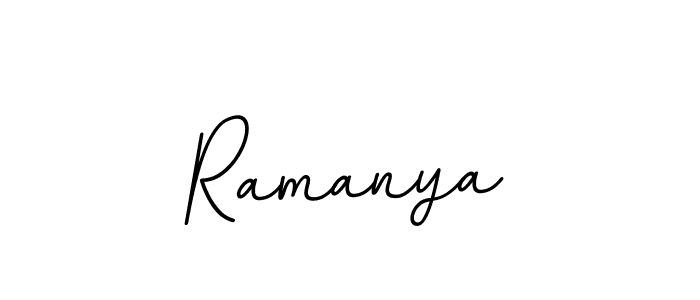 How to make Ramanya name signature. Use BallpointsItalic-DORy9 style for creating short signs online. This is the latest handwritten sign. Ramanya signature style 11 images and pictures png