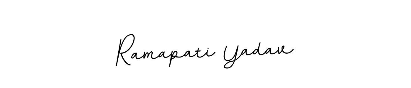 Make a beautiful signature design for name Ramapati Yadav. With this signature (BallpointsItalic-DORy9) style, you can create a handwritten signature for free. Ramapati Yadav signature style 11 images and pictures png
