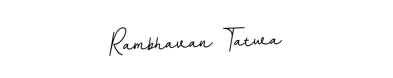It looks lik you need a new signature style for name Rambhavan Tatwa. Design unique handwritten (BallpointsItalic-DORy9) signature with our free signature maker in just a few clicks. Rambhavan Tatwa signature style 11 images and pictures png