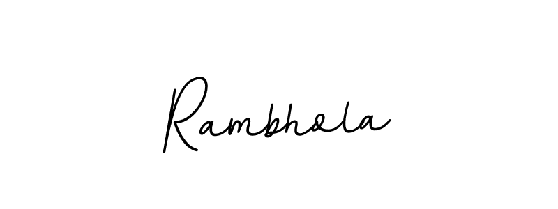 The best way (BallpointsItalic-DORy9) to make a short signature is to pick only two or three words in your name. The name Rambhola include a total of six letters. For converting this name. Rambhola signature style 11 images and pictures png