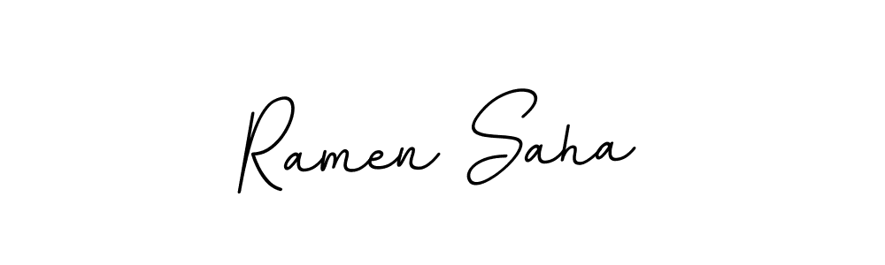 Ramen Saha stylish signature style. Best Handwritten Sign (BallpointsItalic-DORy9) for my name. Handwritten Signature Collection Ideas for my name Ramen Saha. Ramen Saha signature style 11 images and pictures png