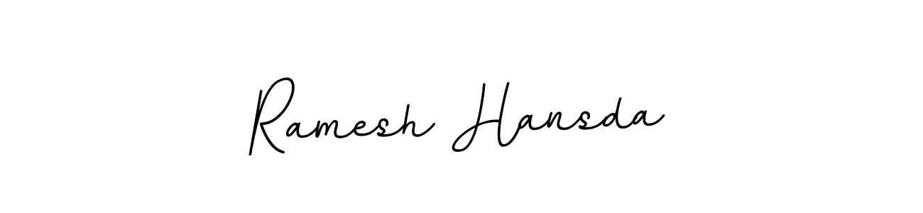 Make a beautiful signature design for name Ramesh Hansda. With this signature (BallpointsItalic-DORy9) style, you can create a handwritten signature for free. Ramesh Hansda signature style 11 images and pictures png