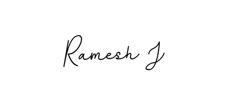 Design your own signature with our free online signature maker. With this signature software, you can create a handwritten (BallpointsItalic-DORy9) signature for name Ramesh J. Ramesh J signature style 11 images and pictures png