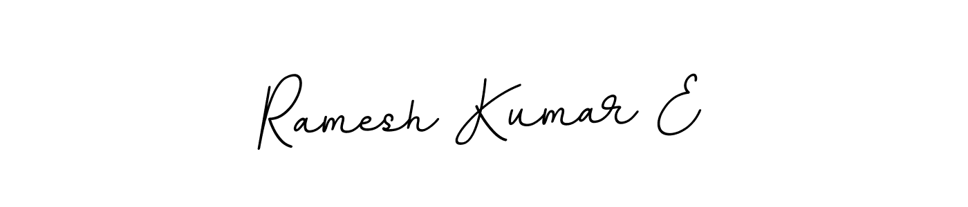 The best way (BallpointsItalic-DORy9) to make a short signature is to pick only two or three words in your name. The name Ramesh Kumar E include a total of six letters. For converting this name. Ramesh Kumar E signature style 11 images and pictures png
