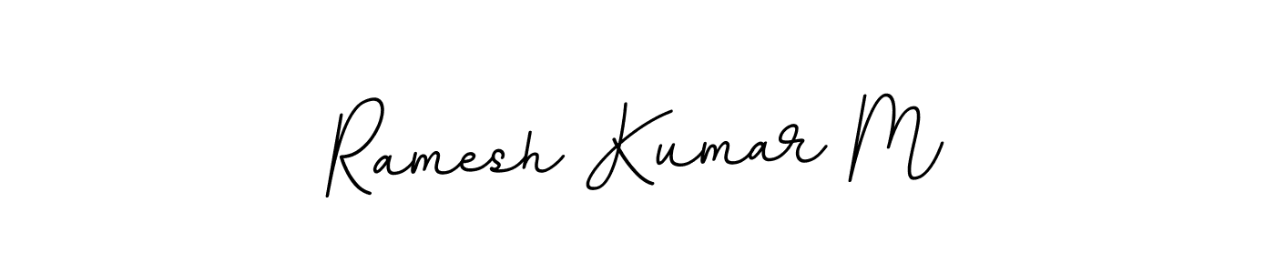 Create a beautiful signature design for name Ramesh Kumar M. With this signature (BallpointsItalic-DORy9) fonts, you can make a handwritten signature for free. Ramesh Kumar M signature style 11 images and pictures png