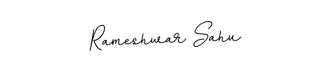 Use a signature maker to create a handwritten signature online. With this signature software, you can design (BallpointsItalic-DORy9) your own signature for name Rameshwar Sahu. Rameshwar Sahu signature style 11 images and pictures png