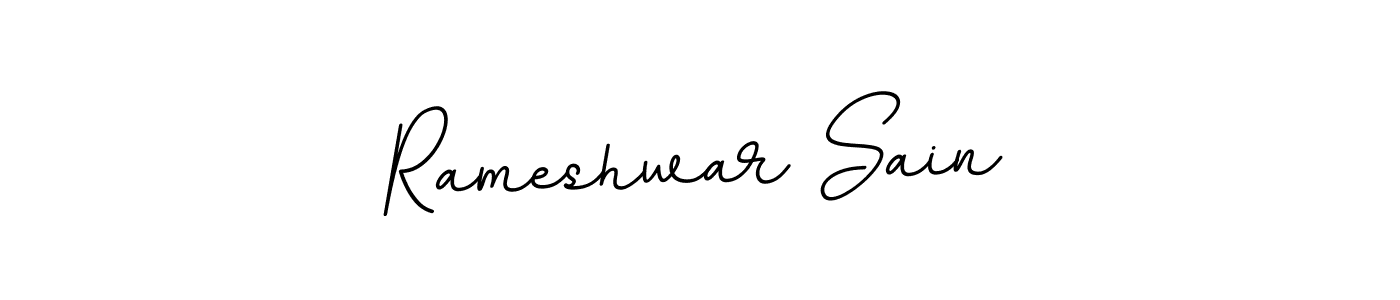 Make a beautiful signature design for name Rameshwar Sain. With this signature (BallpointsItalic-DORy9) style, you can create a handwritten signature for free. Rameshwar Sain signature style 11 images and pictures png