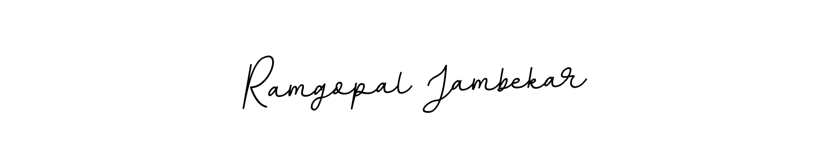 How to make Ramgopal Jambekar name signature. Use BallpointsItalic-DORy9 style for creating short signs online. This is the latest handwritten sign. Ramgopal Jambekar signature style 11 images and pictures png