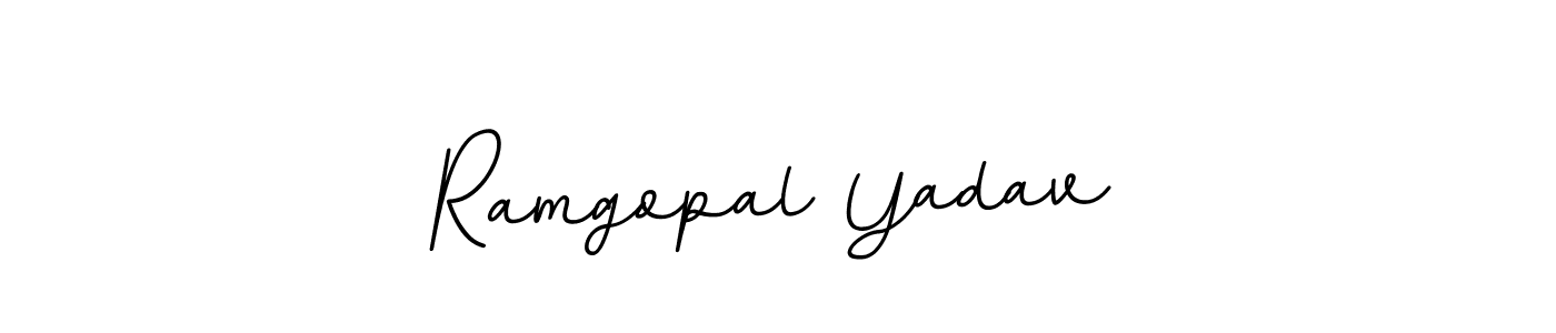 Design your own signature with our free online signature maker. With this signature software, you can create a handwritten (BallpointsItalic-DORy9) signature for name Ramgopal Yadav. Ramgopal Yadav signature style 11 images and pictures png