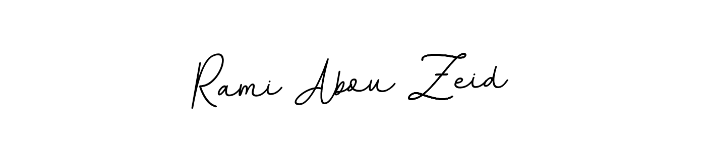 How to make Rami Abou Zeid name signature. Use BallpointsItalic-DORy9 style for creating short signs online. This is the latest handwritten sign. Rami Abou Zeid signature style 11 images and pictures png