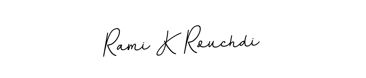 BallpointsItalic-DORy9 is a professional signature style that is perfect for those who want to add a touch of class to their signature. It is also a great choice for those who want to make their signature more unique. Get Rami K Rouchdi name to fancy signature for free. Rami K Rouchdi signature style 11 images and pictures png