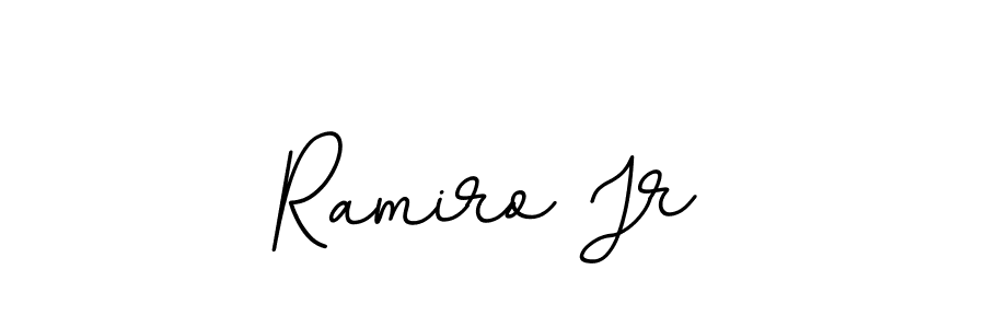 How to make Ramiro Jr name signature. Use BallpointsItalic-DORy9 style for creating short signs online. This is the latest handwritten sign. Ramiro Jr signature style 11 images and pictures png