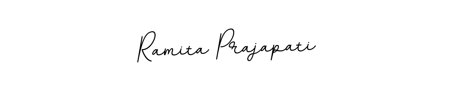 Make a beautiful signature design for name Ramita Prajapati. With this signature (BallpointsItalic-DORy9) style, you can create a handwritten signature for free. Ramita Prajapati signature style 11 images and pictures png