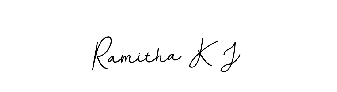 It looks lik you need a new signature style for name Ramitha K J. Design unique handwritten (BallpointsItalic-DORy9) signature with our free signature maker in just a few clicks. Ramitha K J signature style 11 images and pictures png