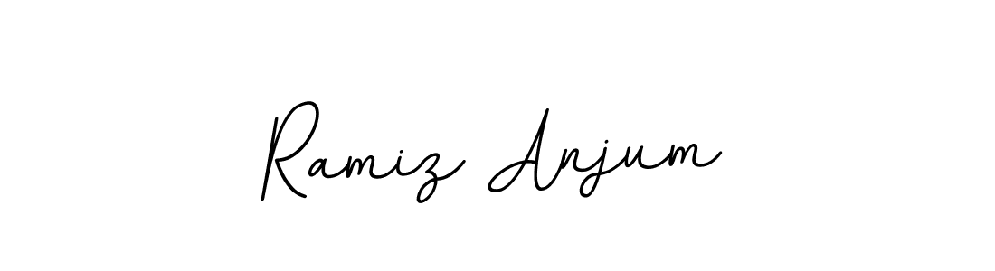 Make a beautiful signature design for name Ramiz Anjum. With this signature (BallpointsItalic-DORy9) style, you can create a handwritten signature for free. Ramiz Anjum signature style 11 images and pictures png