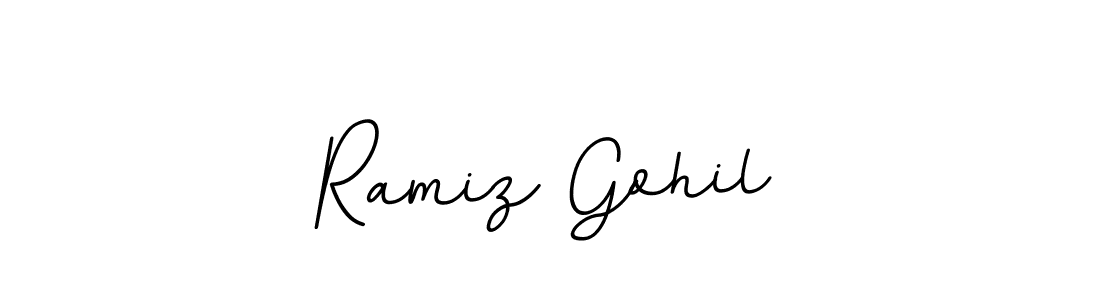 Create a beautiful signature design for name Ramiz Gohil. With this signature (BallpointsItalic-DORy9) fonts, you can make a handwritten signature for free. Ramiz Gohil signature style 11 images and pictures png