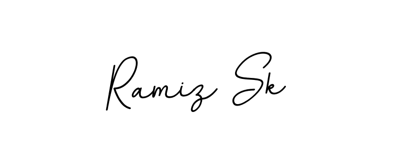 Use a signature maker to create a handwritten signature online. With this signature software, you can design (BallpointsItalic-DORy9) your own signature for name Ramiz Sk. Ramiz Sk signature style 11 images and pictures png