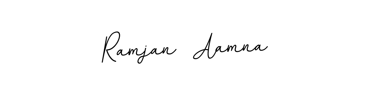 You can use this online signature creator to create a handwritten signature for the name Ramjan  Aamna. This is the best online autograph maker. Ramjan  Aamna signature style 11 images and pictures png