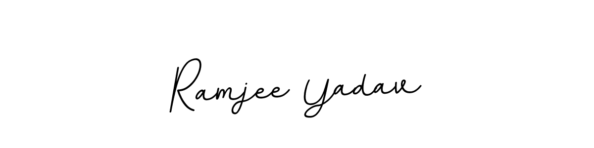 You should practise on your own different ways (BallpointsItalic-DORy9) to write your name (Ramjee Yadav) in signature. don't let someone else do it for you. Ramjee Yadav signature style 11 images and pictures png