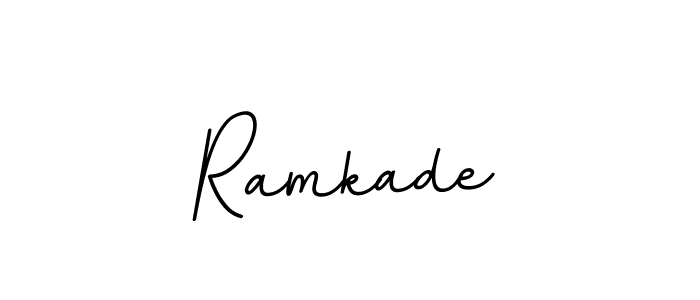 Create a beautiful signature design for name Ramkade. With this signature (BallpointsItalic-DORy9) fonts, you can make a handwritten signature for free. Ramkade signature style 11 images and pictures png