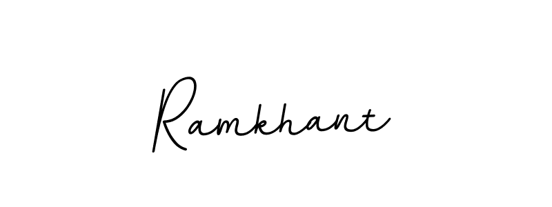 How to make Ramkhant name signature. Use BallpointsItalic-DORy9 style for creating short signs online. This is the latest handwritten sign. Ramkhant signature style 11 images and pictures png