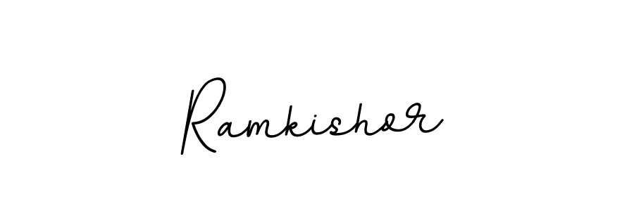 Use a signature maker to create a handwritten signature online. With this signature software, you can design (BallpointsItalic-DORy9) your own signature for name Ramkishor. Ramkishor signature style 11 images and pictures png