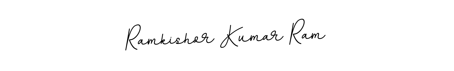 How to make Ramkishor Kumar Ram name signature. Use BallpointsItalic-DORy9 style for creating short signs online. This is the latest handwritten sign. Ramkishor Kumar Ram signature style 11 images and pictures png