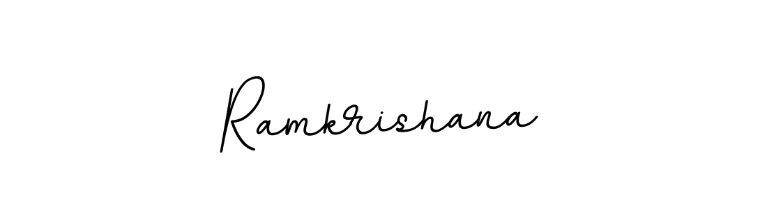 How to make Ramkrishana name signature. Use BallpointsItalic-DORy9 style for creating short signs online. This is the latest handwritten sign. Ramkrishana signature style 11 images and pictures png