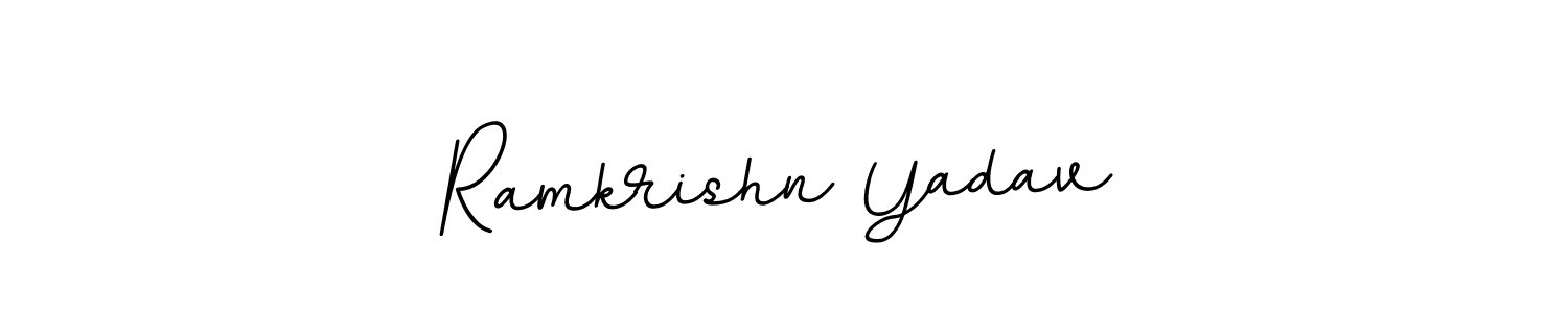 Ramkrishn Yadav stylish signature style. Best Handwritten Sign (BallpointsItalic-DORy9) for my name. Handwritten Signature Collection Ideas for my name Ramkrishn Yadav. Ramkrishn Yadav signature style 11 images and pictures png